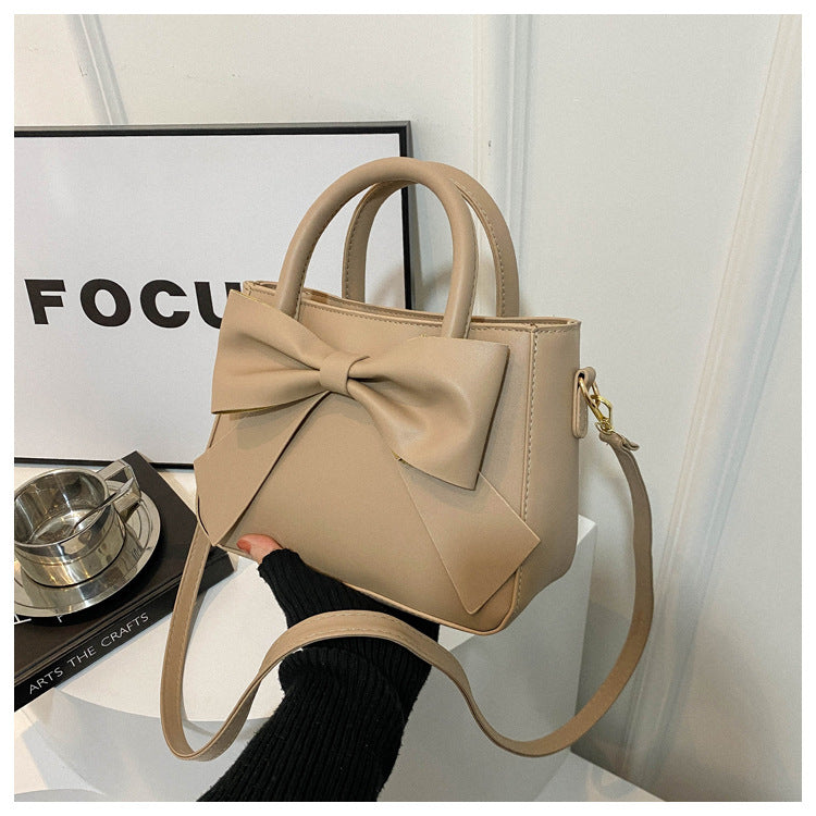 Bootara Women’s Bow-Adorned Bucket Bag - Niche-Design Mini Crossbody & Top Handle Purse for Urban Minimalist Style