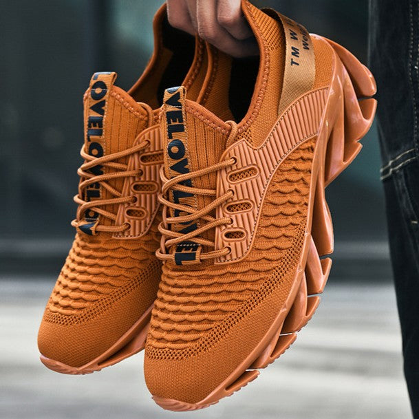 Bootara Men's AeroKnit Runner - Extended Fit Breathable Mesh - Platform Sneakers with Blade Sole & Maximum Cushion