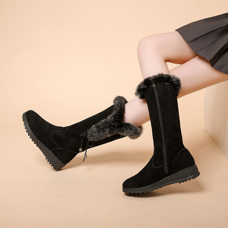 Bootara Elowick Black tall fur cuff winter boots - photo 2
