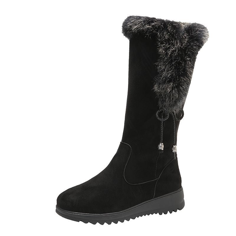 Bootara Elowick Black tall fur cuff winter boots - photo 3