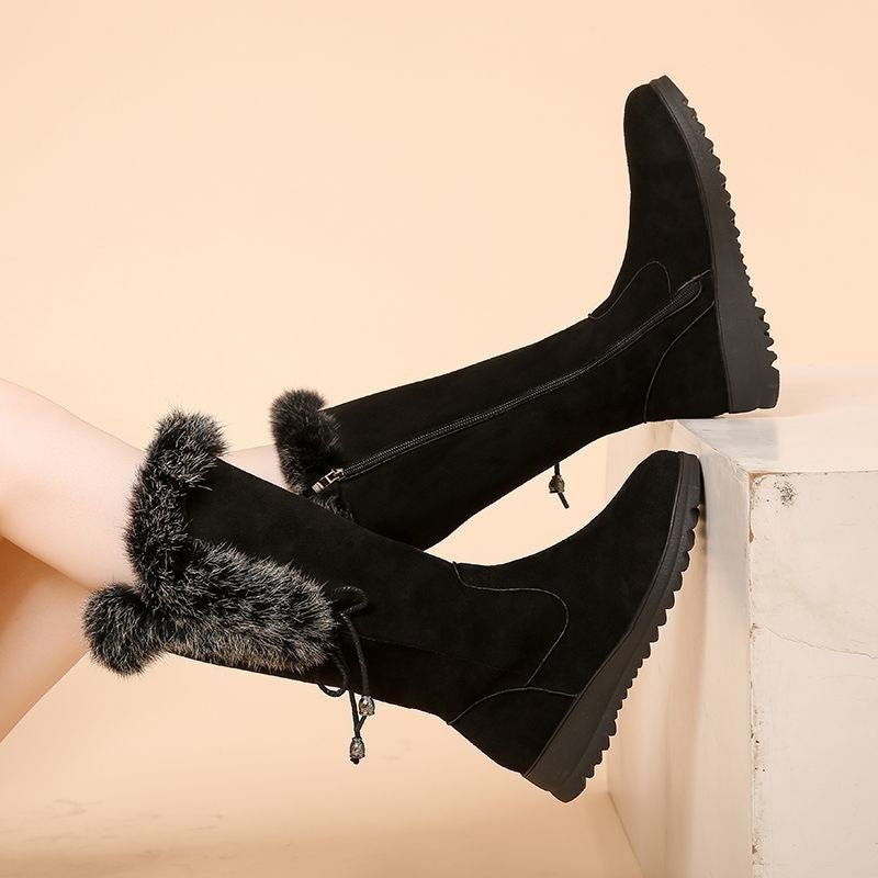 Bootara Elowick Black tall fur cuff winter boots - photo 5