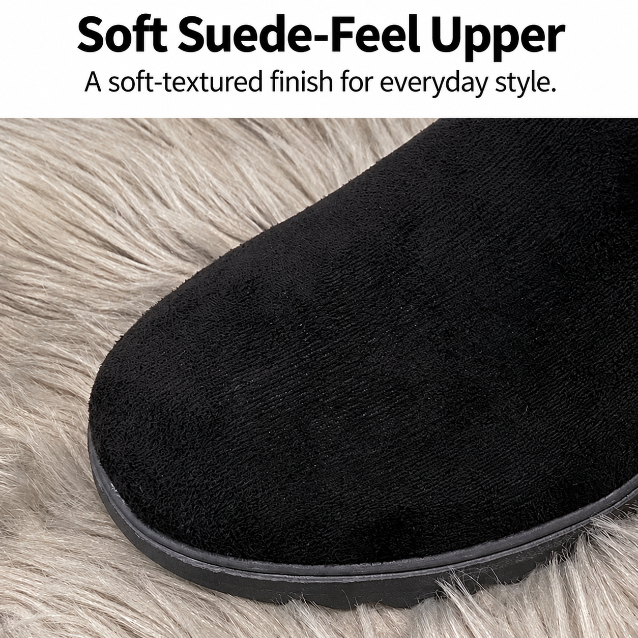 Bootara Elowick Black - soft suede-feel upper