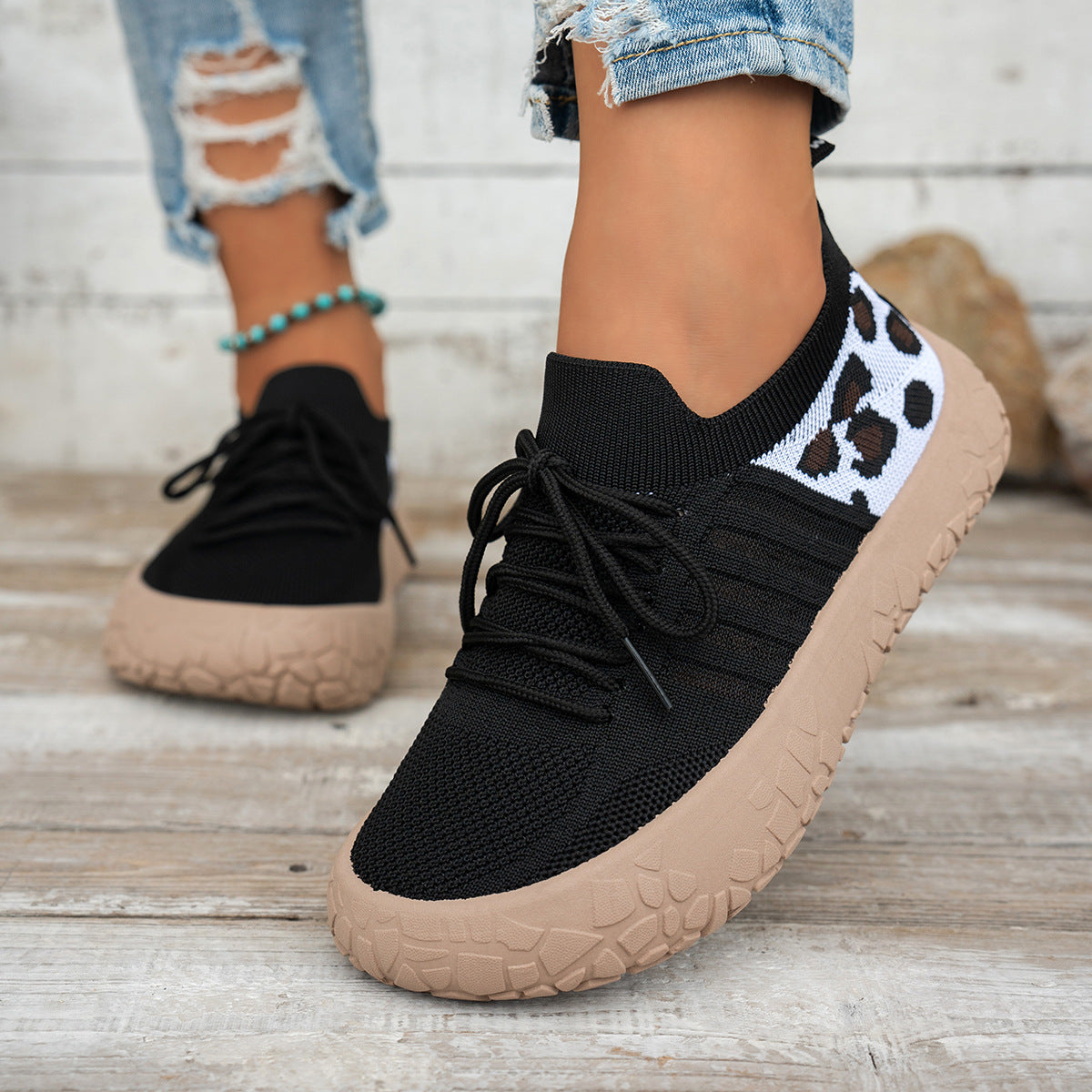 Bootara Cerynna Black knit sneakers - photo 2