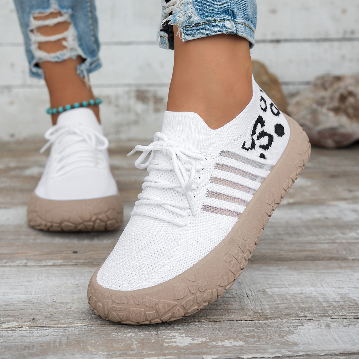 Bootara Cerynna White knit sneakers - photo 7