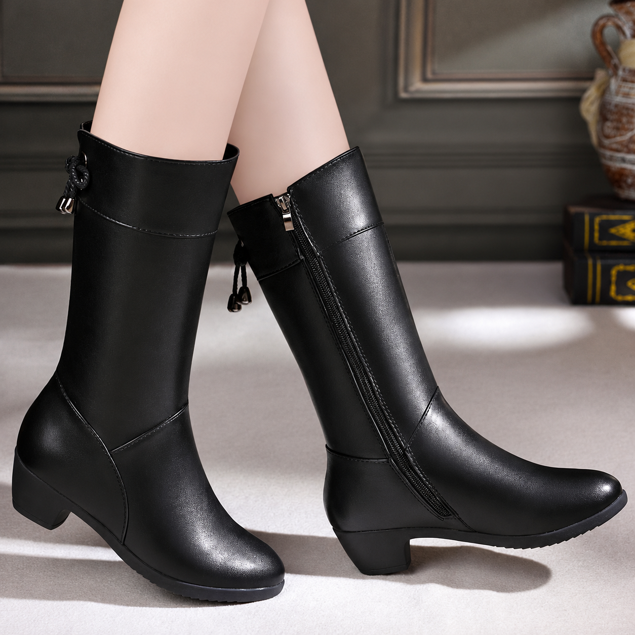 Bootara Brinelle Black - on-foot pair 12