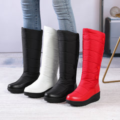 Bootara Women's Mercer Knee-High Quilted Winter Boots – Waterproof, Plush Faux Fur Lining & Snap-Button Closure (US 4–11)