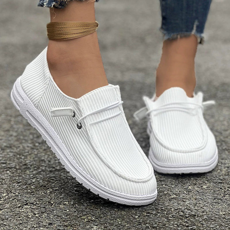 Bootara Large size casual shoes spring and autumn new flat-soled low-top loafers for women