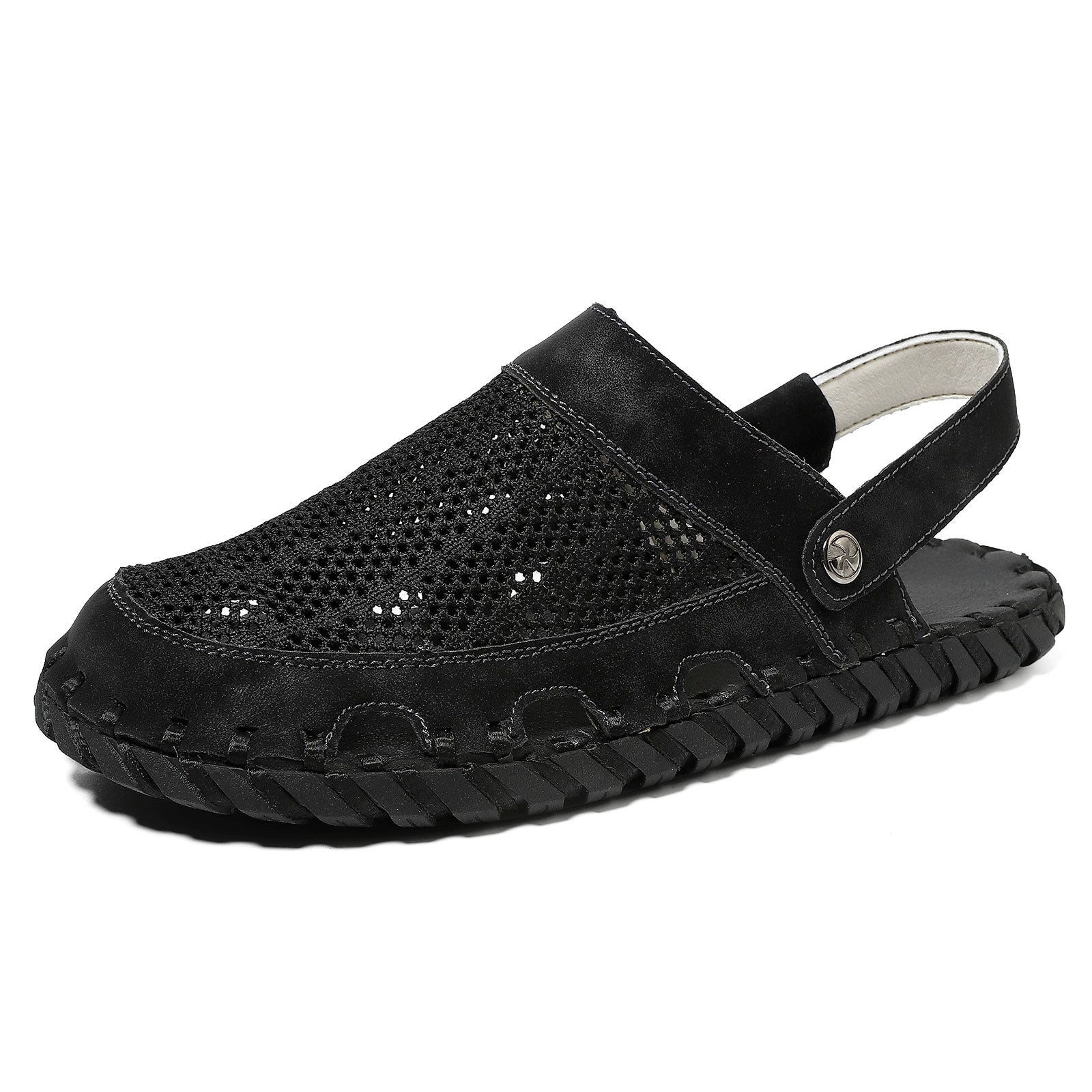 Bootara Men's 2025 Summer Genuine Leather Outdoor Beach Sandals