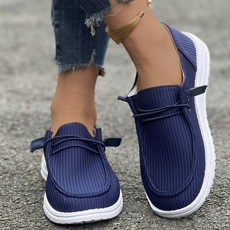 Bootara Large size casual shoes spring and autumn new flat-soled low-top loafers for women
