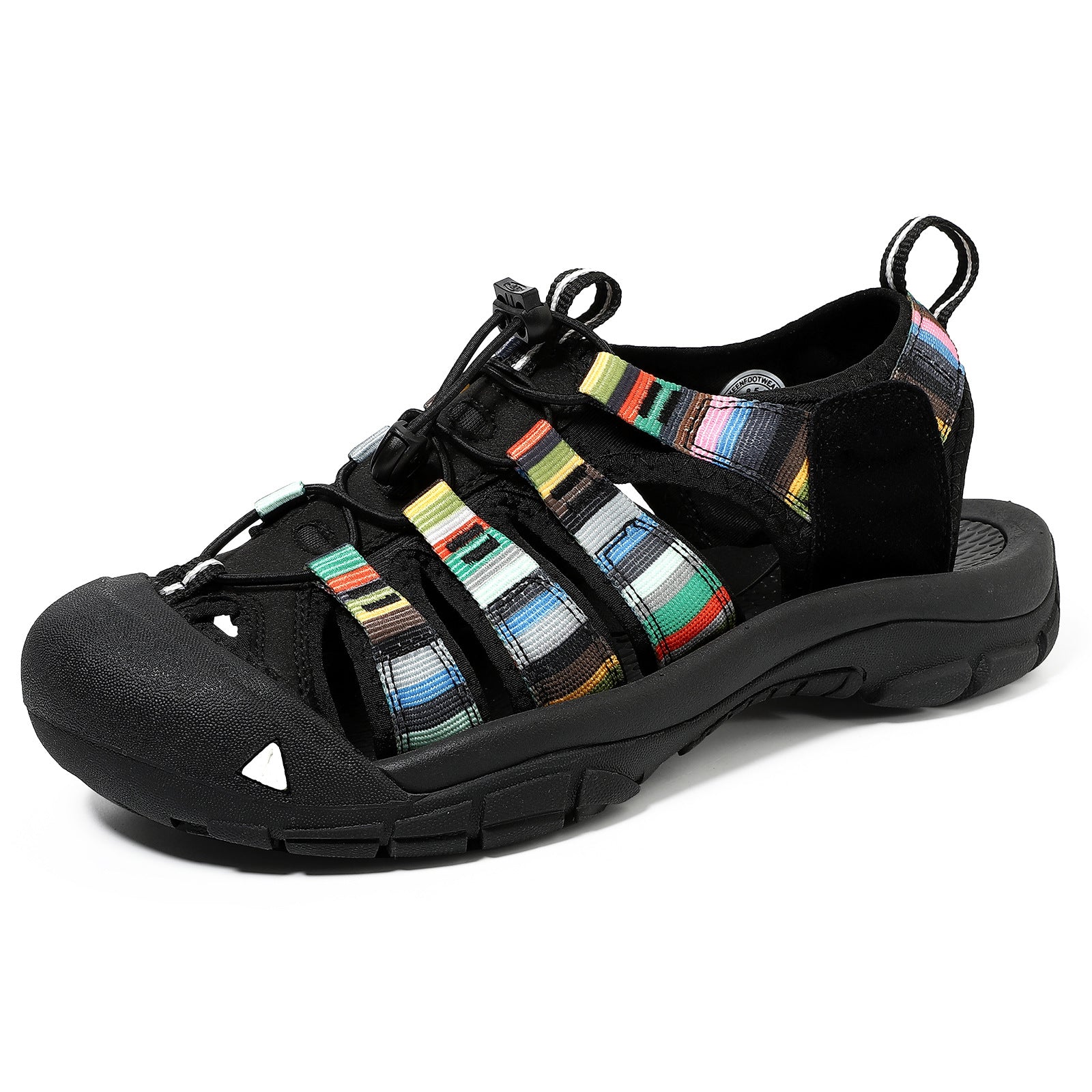 Bootara Mens Closed Toe Summer Sandals Handmade Multicolored Outdoor Beach Shoes