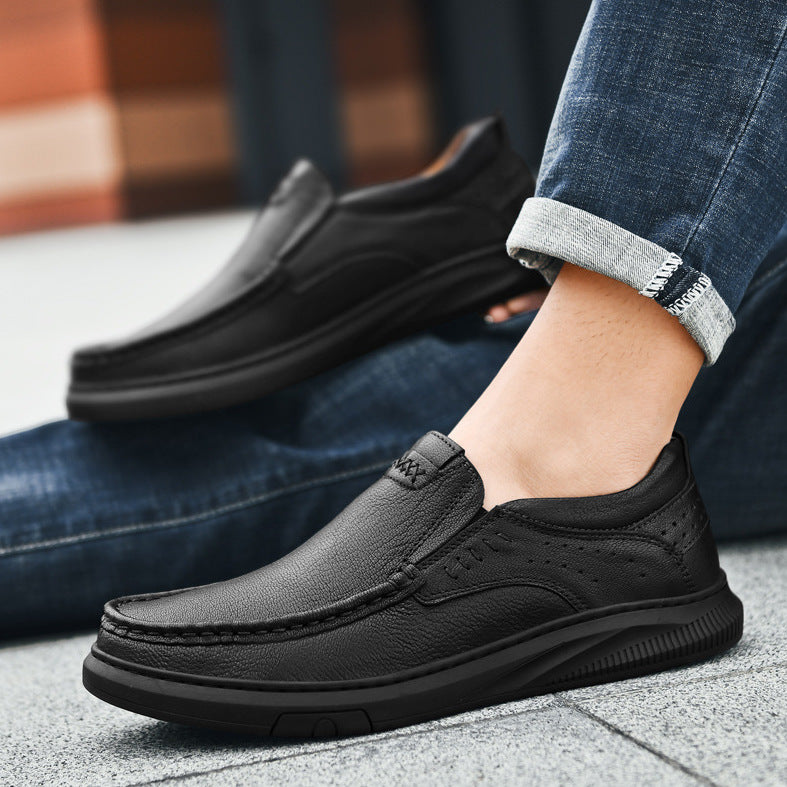 Bootara Men's Slip-on Comfortable Genuine Leather Loafers