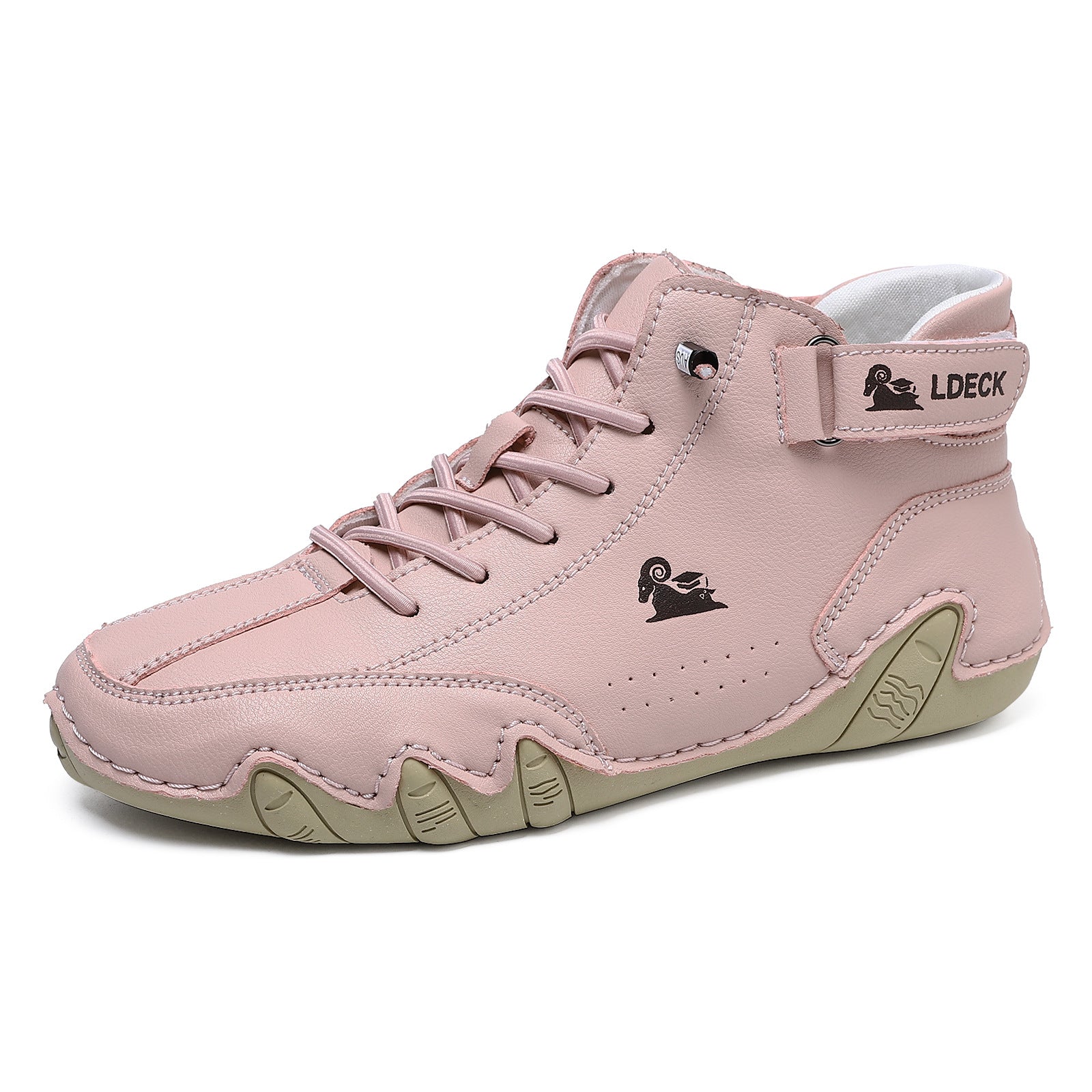Bootara Men’s Octopus High-Top Lace-Up Hand-Sewn Leisure Boots