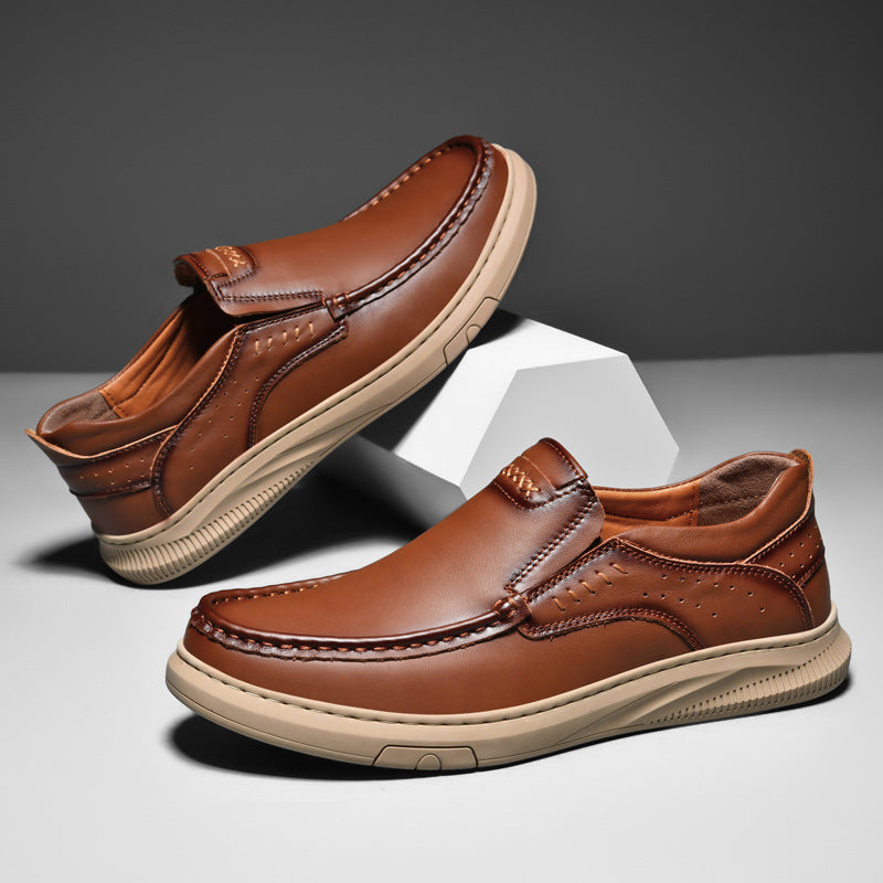 Bootara Men's Slip-on Comfortable Genuine Leather Loafers