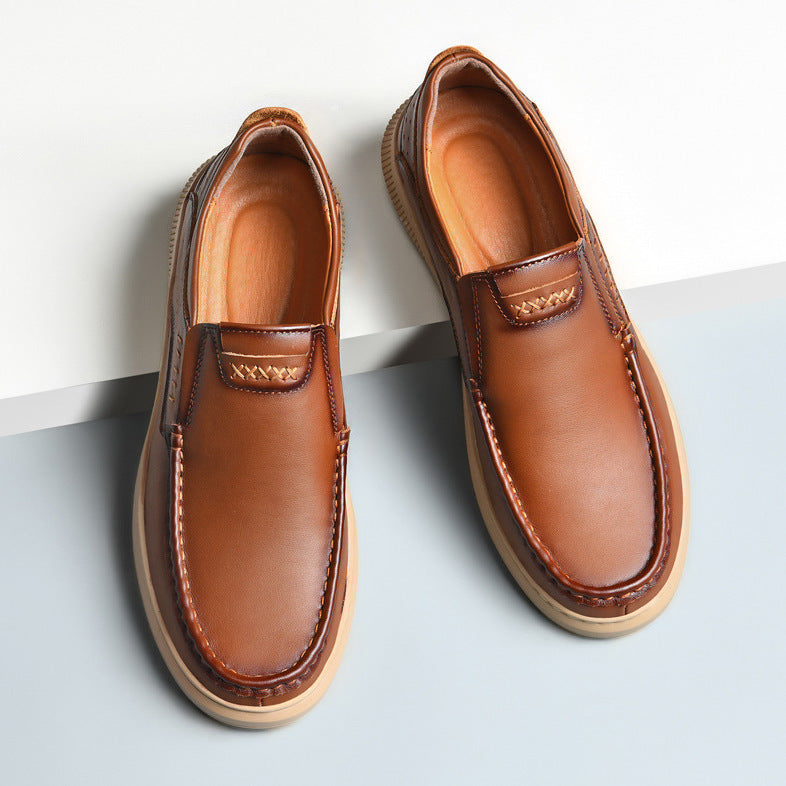 Bootara Men's Slip-on Comfortable Genuine Leather Loafers