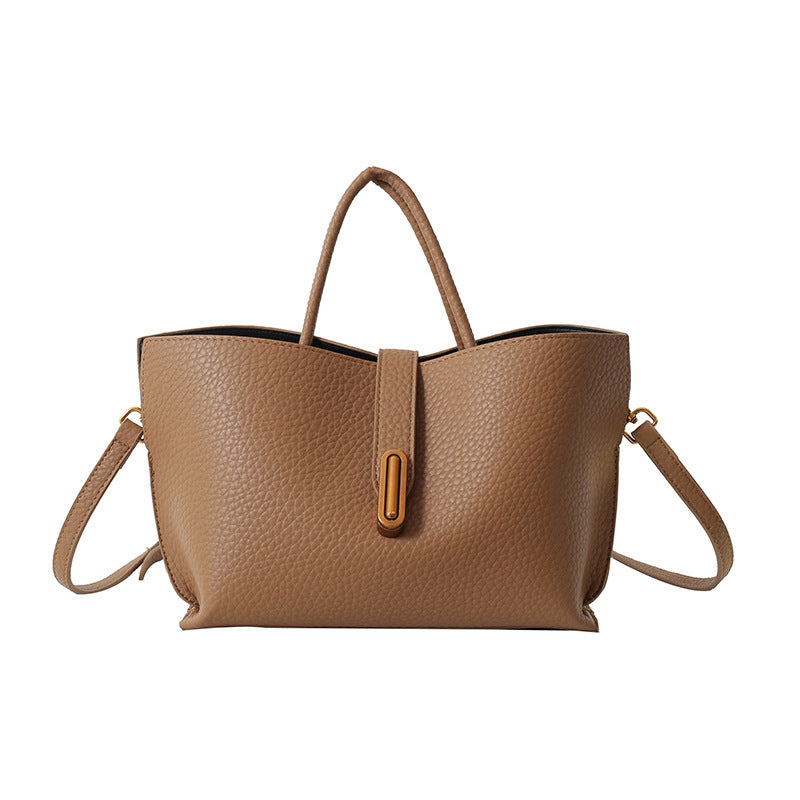 Bootara Women's Vintage Commuter Tote - XL Capacity Pebbled PU or Sueded Tote | Convertible Carry & Retro Design