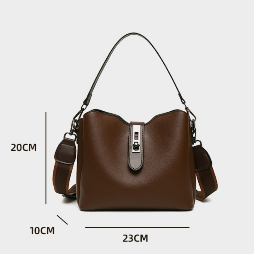 Bootara Women's Premium Textured Bucket Bag - Vintage Multi-Layer Large Capacity Handheld/Shoulder/Crossbody Tote