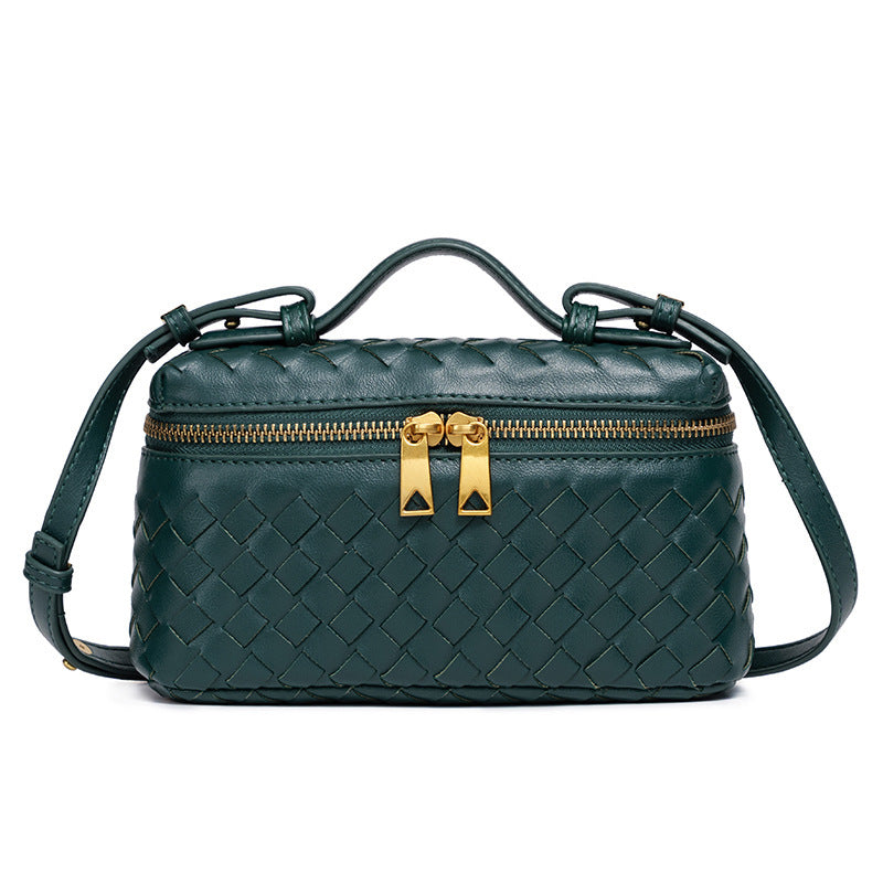 Bootara Women's Atelier Cube Carrier Bias-Weave Top Handle Bag with Convertible Strap