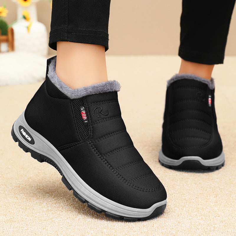 Bootara Lunwick Black plush-lined winter ankle boots, view 2