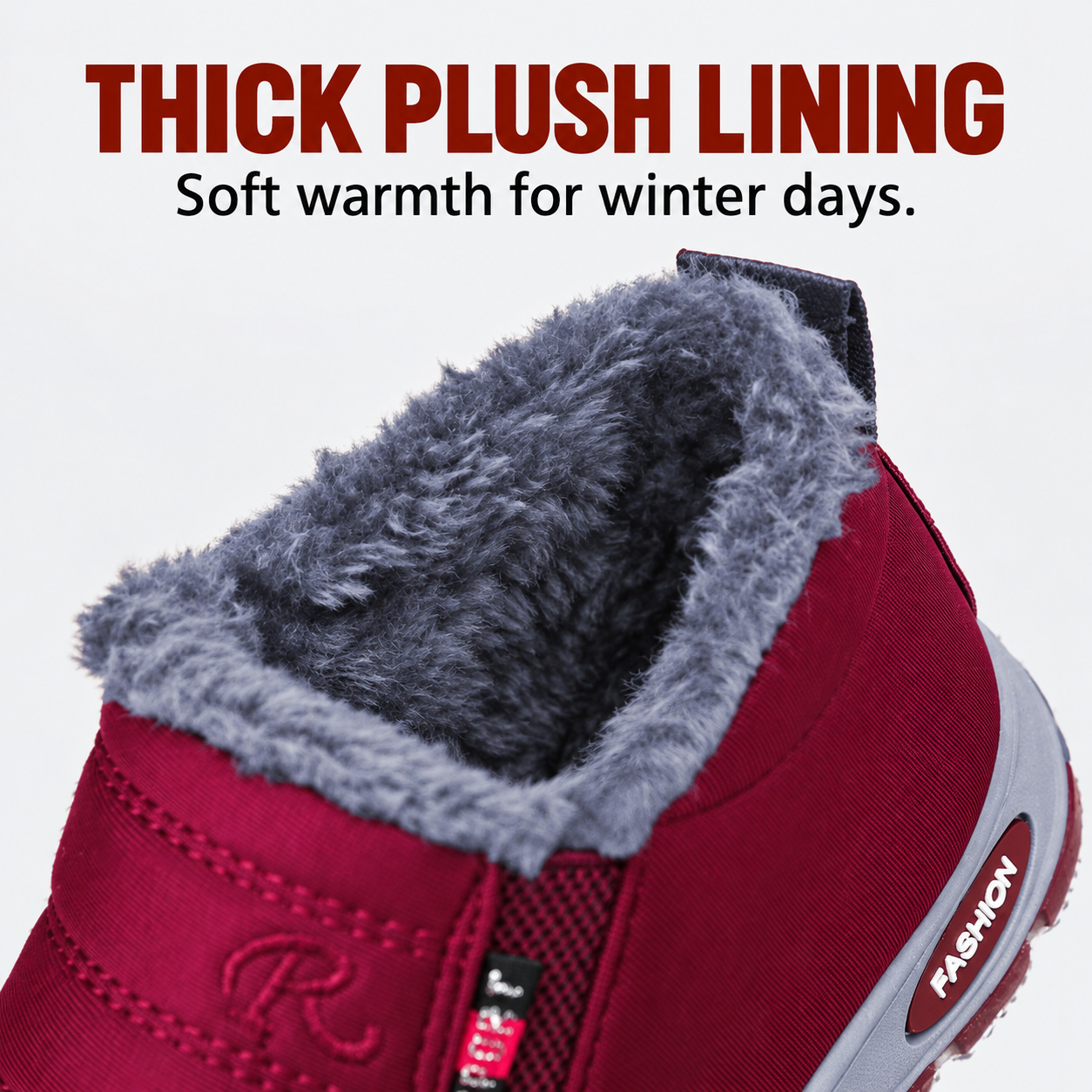 Bootara Lunwick Red plush-lined winter ankle boots, view 12