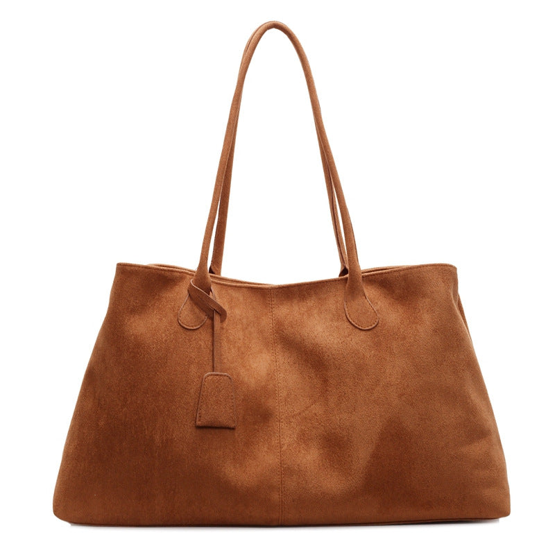 Bootara Women's  Luxe Suede Minimalist Tote Bag — Spacious Carryall with Curated Everyday Elegance