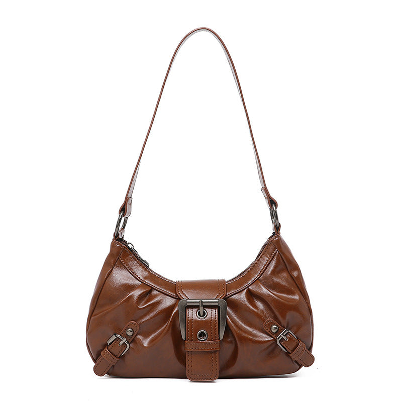 Bootara Women's Terra Siren Hobo - Dual-Tone Distressed Leather Underarm Bag | Salvaged Elegance
