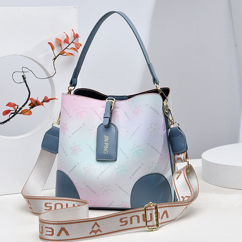 Bootara Women's Iridescent Prism Multi-Way Bucket Bag – Color-Shifting Rainbow Shoulder Crossbody Handbag