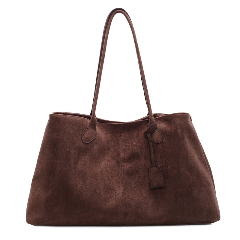 Bootara Women's  Luxe Suede Minimalist Tote Bag — Spacious Carryall with Curated Everyday Elegance
