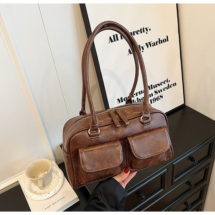Bootara Women‘s Grand Journey Carryall - Spacious Retro Tote with Dual Pockets & Convertible Wear