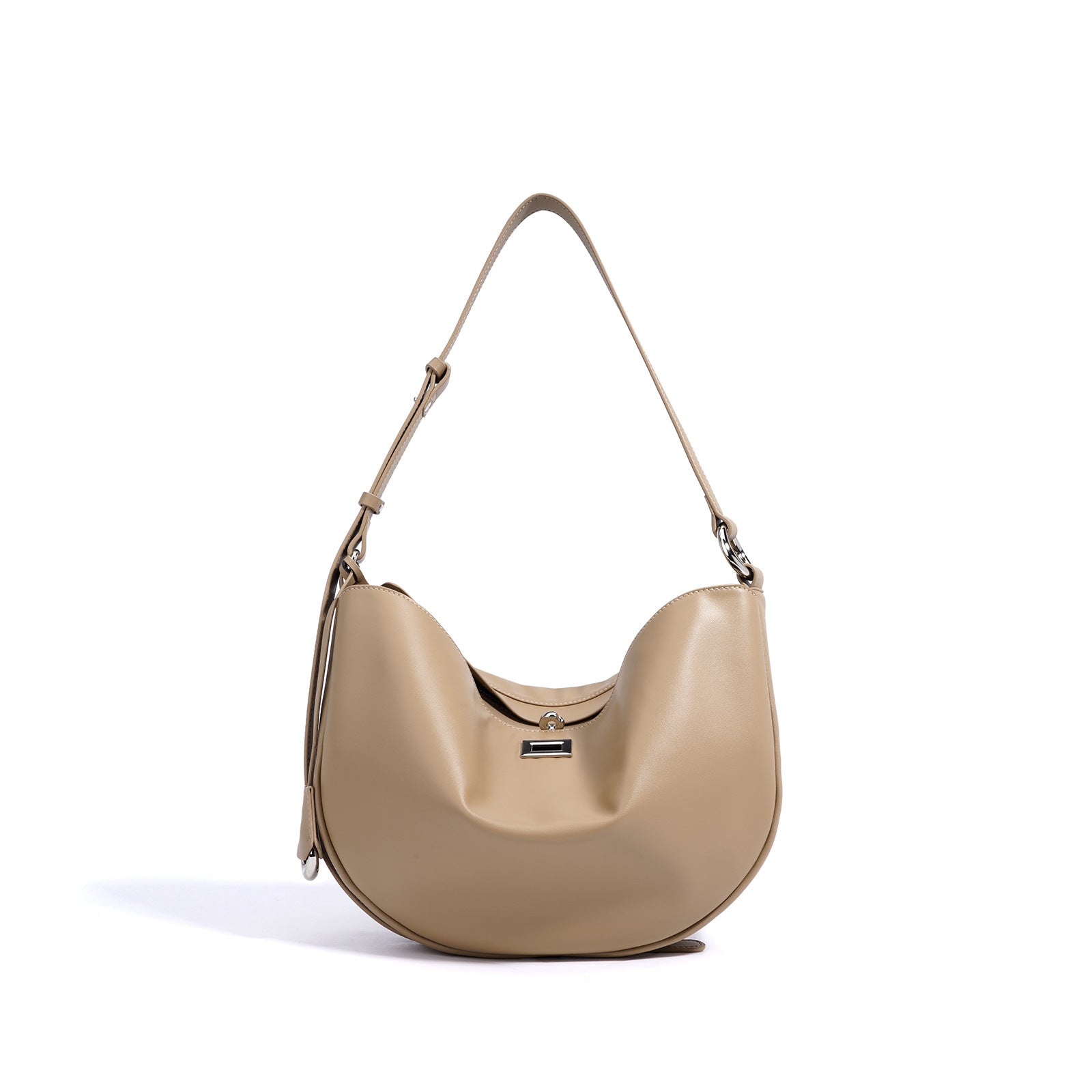 Bootara Women's Hush Rider Bucket — Genuine Leather Saddle Bag with Signature Lock Fastening & Convertible Shoulder Strap