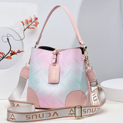 Bootara Women's Iridescent Prism Multi-Way Bucket Bag – Color-Shifting Rainbow Shoulder Crossbody Handbag