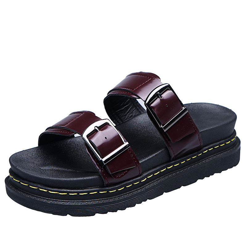 Bootara Women's Coastal Gladiator Sandals – Sporty Platform Slide with Contoured Footbed