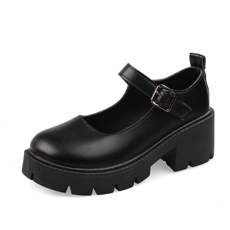 Bootara Women’s Plus Size Mary Jane Platform Pumps — Retro Chunky Heel Shoes for JK Fashion & Comfort Fit