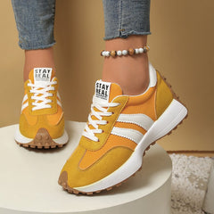Bootara Women's Athena Curve Chunky Retro Runner Sneakers – Extended-Size Vintage Dad Walking Shoes with Sculpted Waist (US 5–11.5)
