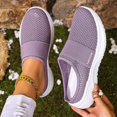 Bootara Women’s AirEase Knit Slip-On Mules – Breathable Mesh Casual Flats (US 5–10.5)