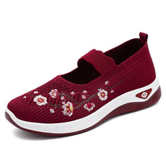 Bootara Women's Lyric Canvas Slip-On Ballet Flats – Soft Cushioned Lightweight Casual Walking Shoes (US 5–10.5)