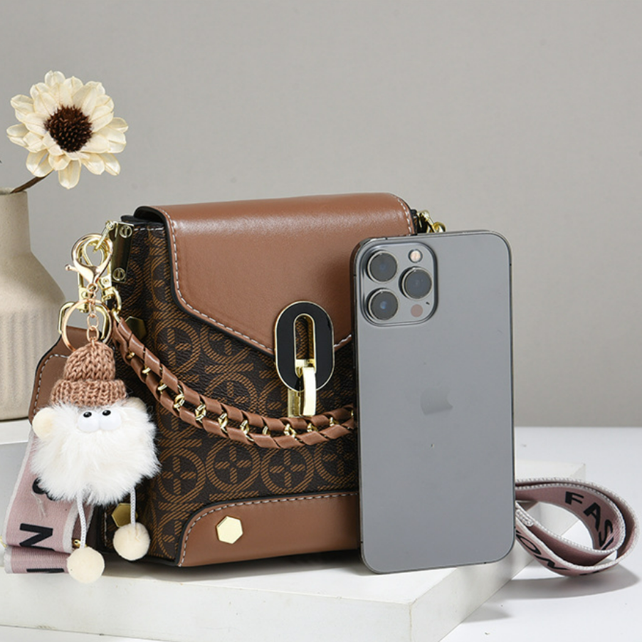 Bootara Women's Plaid Phone Crossbody Bag - Mini Shoulder Bag with Detachable Strap (Fits iPhone Plus)